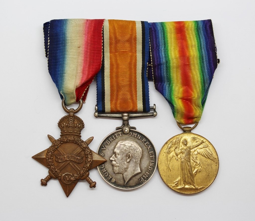 WW1 1914-15 Star Medal Trio - Dvr. W.A. Cook, Royal Field Artillery