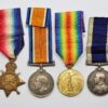 WW1 1914-15 Star Medal Trio and Royal Naval Long Service & Good Conduct Medal Group - J. Dean, C.E.R.A.1., Royal Navy, HMS Pembroke