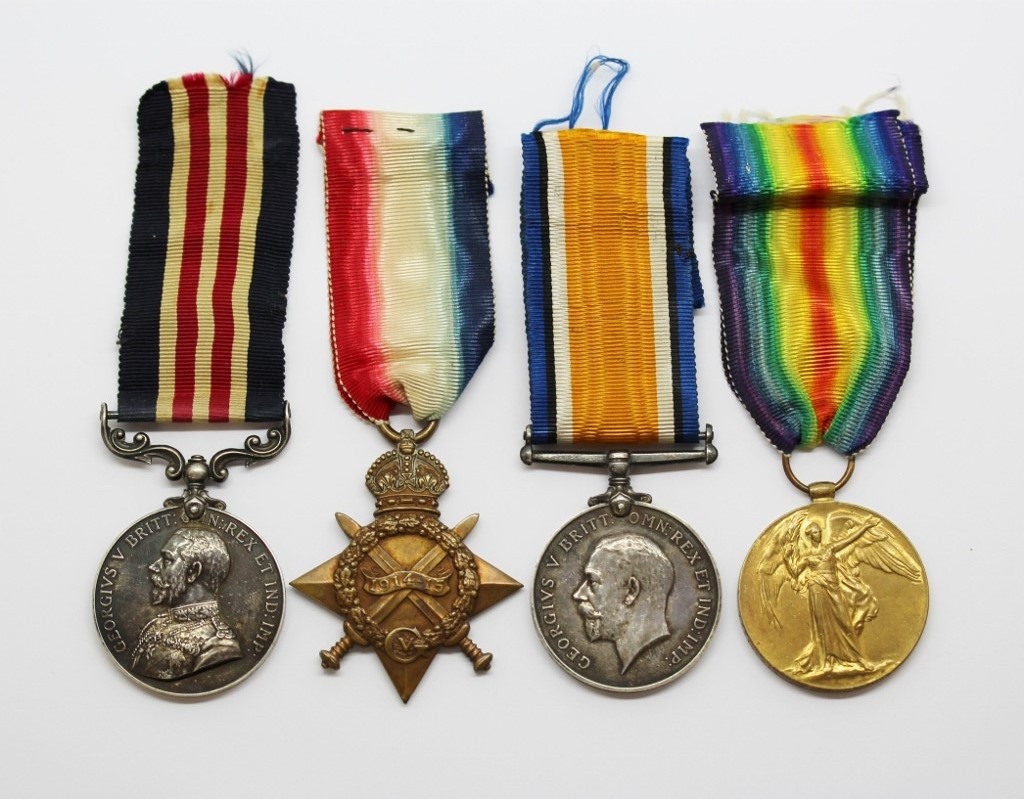 WW1 Military Medal and 1914-15 Star Trio - Pte. G.W. Hutchinson, 8th Bn. South Lancashire Regiment