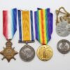 WW1 1914 Mons Star Medal Trio, Silver War Badge & Identity Tag - Pte. D. Duff, Northumberland Fusiliers