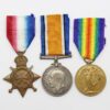 WW1 1914-15 Star Medal Trio - Cpl. J. Evans, King's Shropshire Light Infantry - Wounded
