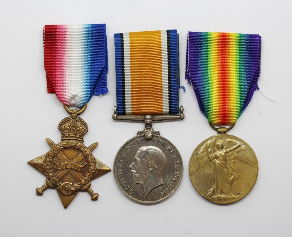WW1 1914-15 Star Medal Trio - Pte. H. Allred, Army Service Corps