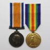 WW1 British War & Victory Medal Pair - Pte. F.J. Patmore, West Yorkshire Regiment