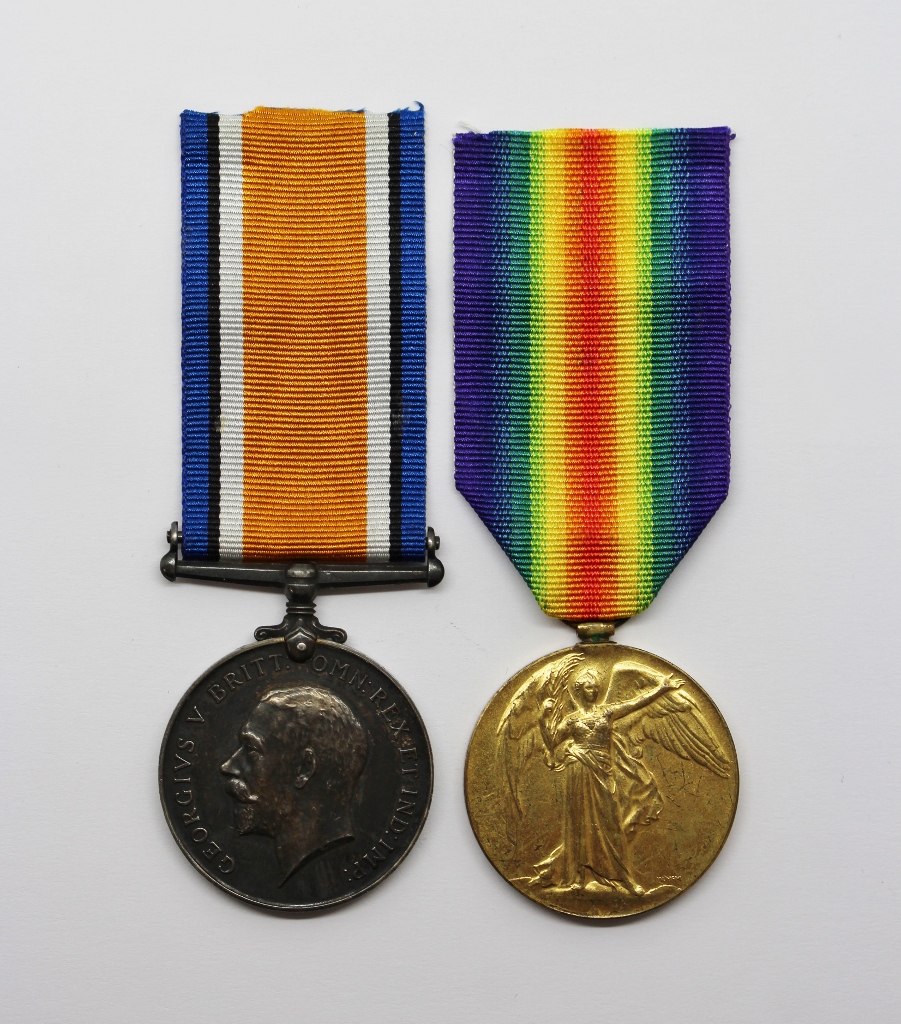 WW1 British War & Victory Medal Pair - Pte. F.J. Patmore, West Yorkshire Regiment