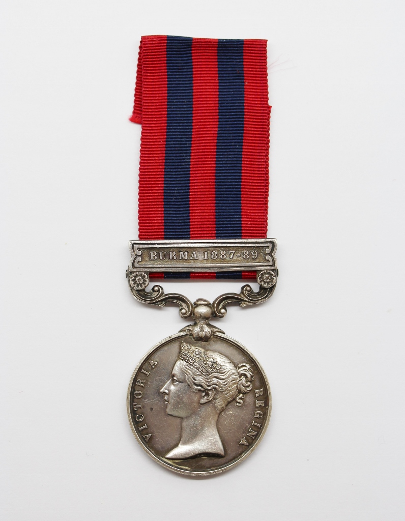 1854 India General Service Medal (Clasp - Burma 1887-89) - Colonel J.W. Swifte, 27th Madras Native Infantry
