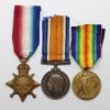 WW1 1914-15 Star Medal Trio - 11 Pte. J. Foster, 9th Bn. Manchester Regiment (Low Number)