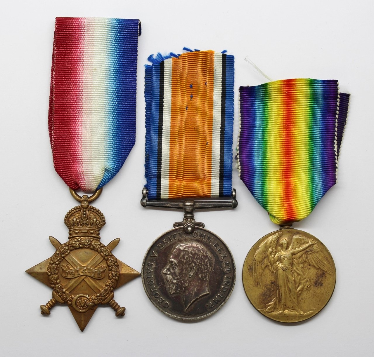 WW1 1914-15 Star Medal Trio - 11 Pte. J. Foster, 9th Bn. Manchester Regiment (Low Number)