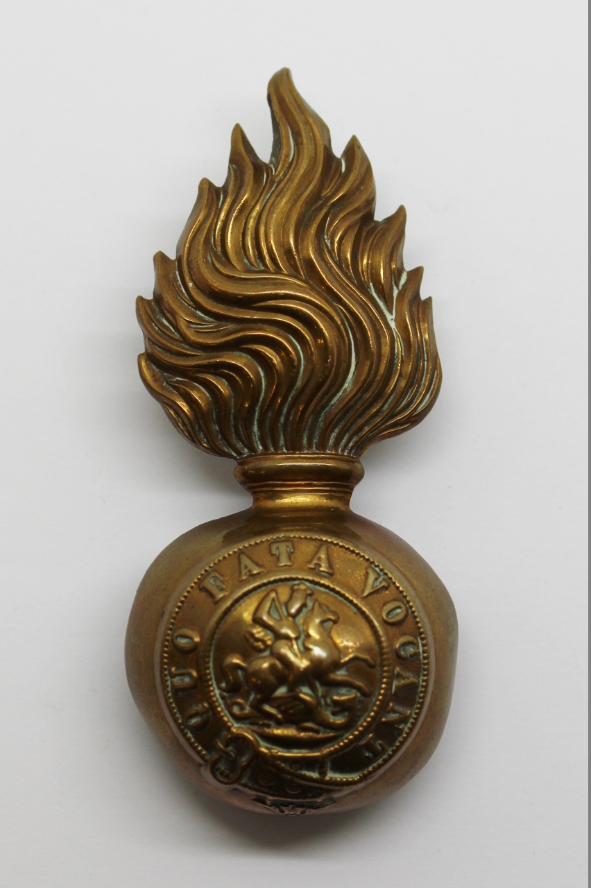 Northumberland Fusiliers Fur Cap Grenade Badge