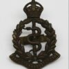Royal Army Medical Corps (R.A.M.C.) Officer's Service Dress Cap Badge - King's Crown