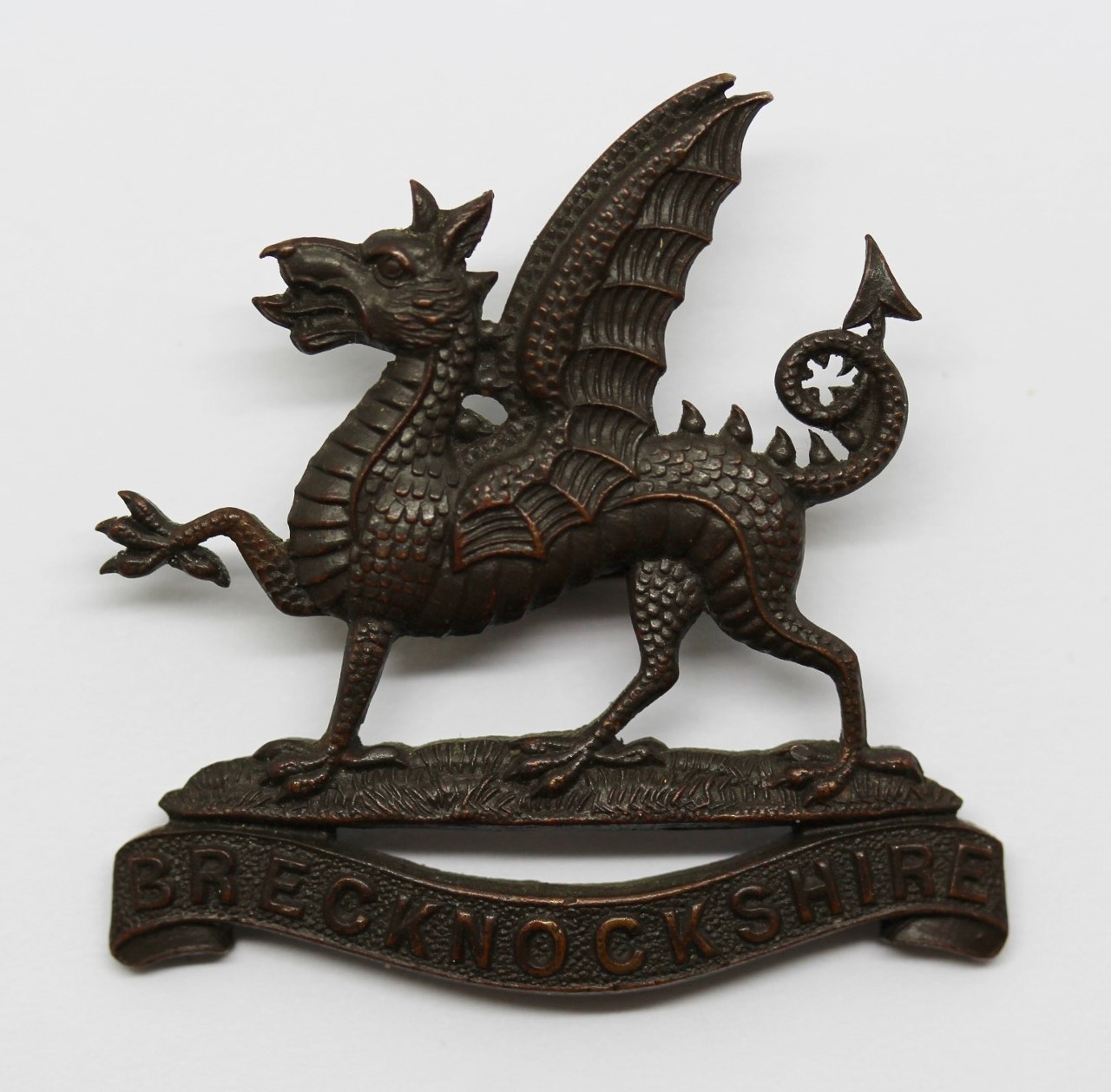 Brecknockshire Battalion, South Wales Borderers Officer's Service Dress Cap Badge