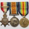 WW1 1914 Mons Star & Bar Medal Trio - Dvr. C.H. Green, Army Service Corps