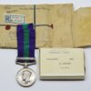 General Service Medal (Clasp - Palestine 1945-48) - Dvr. E. Housley, Royal Army Service Corps