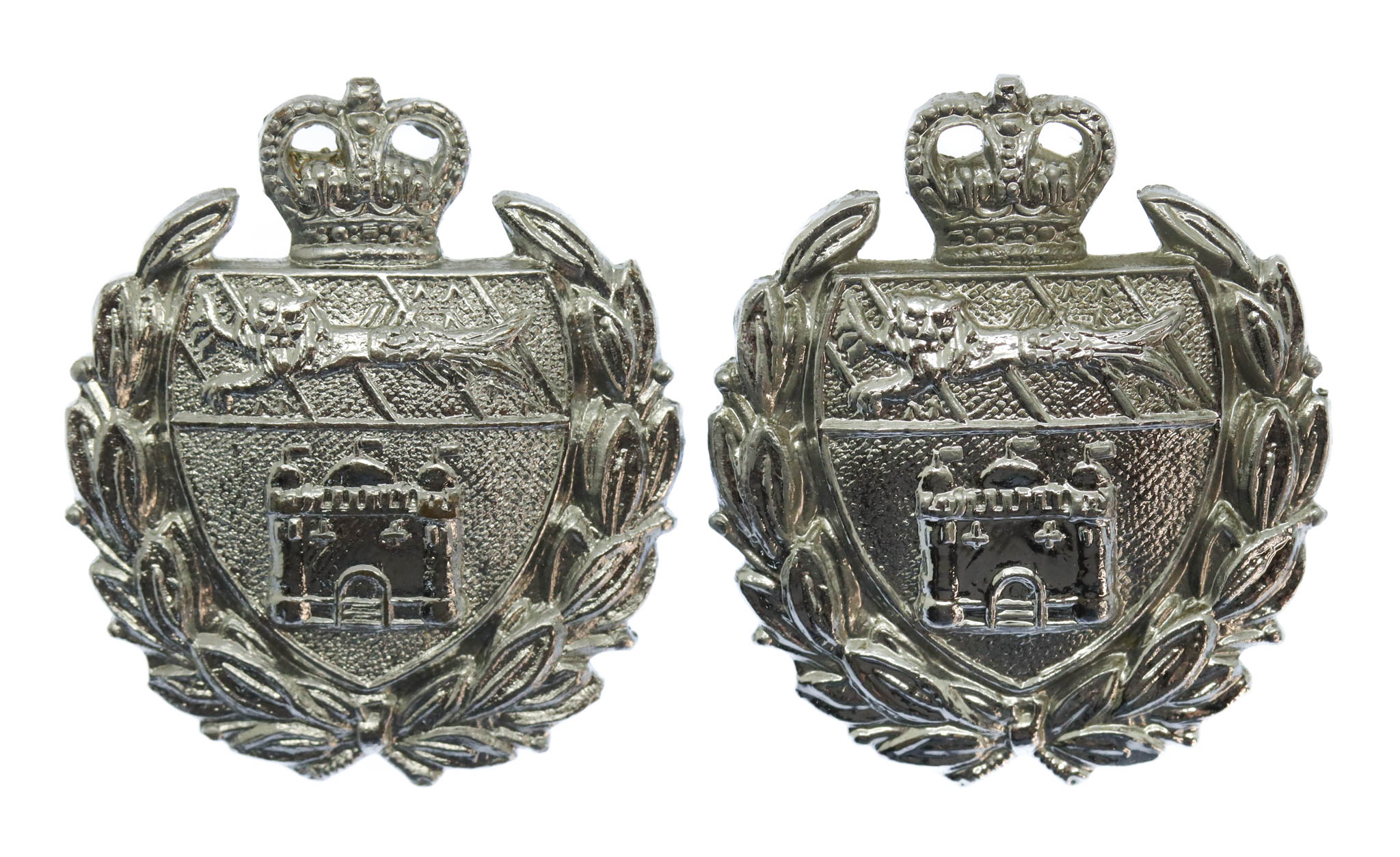 Pair of Norfolk Joint Police Collar Badges - Queen's Crown