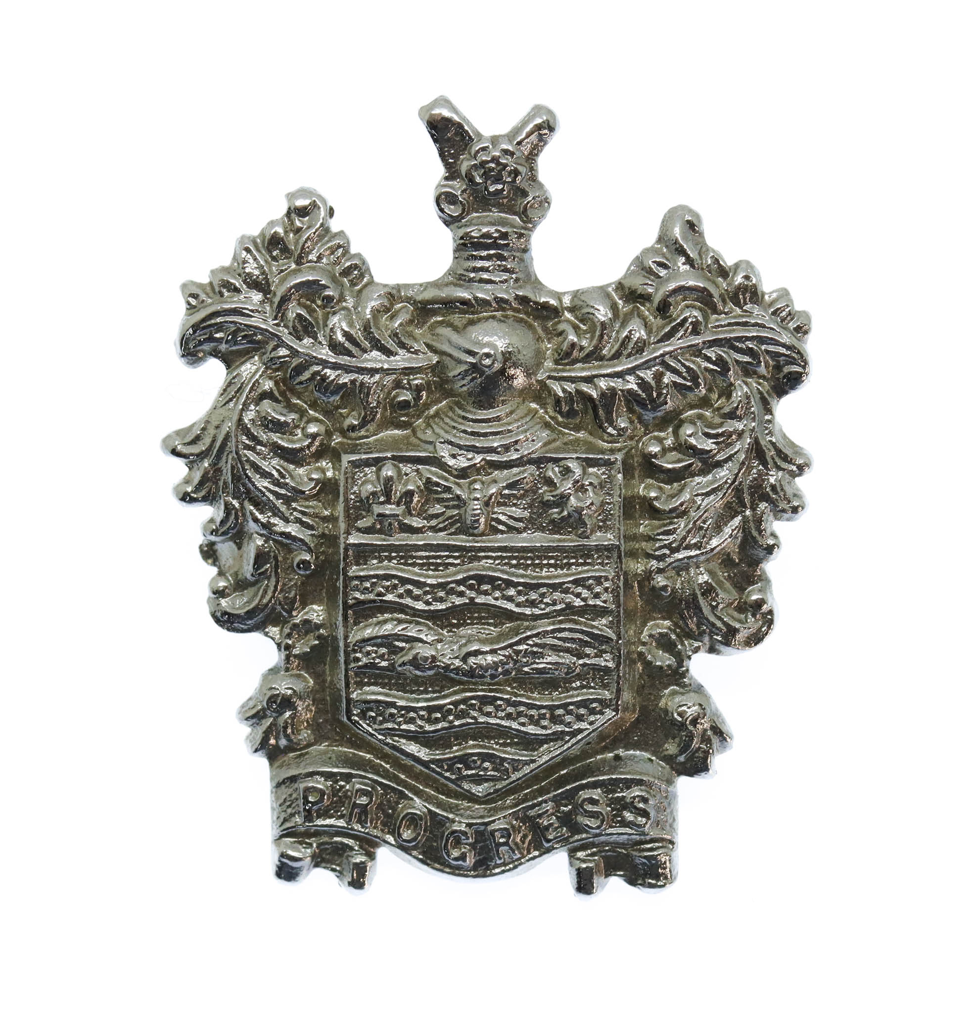 Blackpool Police Chrome Coat of Arms Collar Badge