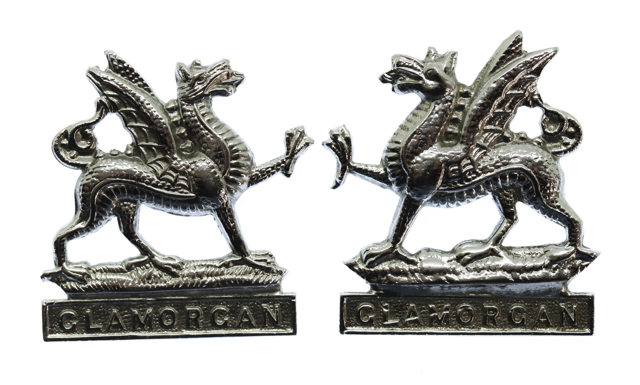 Pair of Glamorgan Constabulary Collar Badges