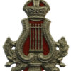 British Army Bandmaster's Musician White Metal Arm Badge - King's Crown