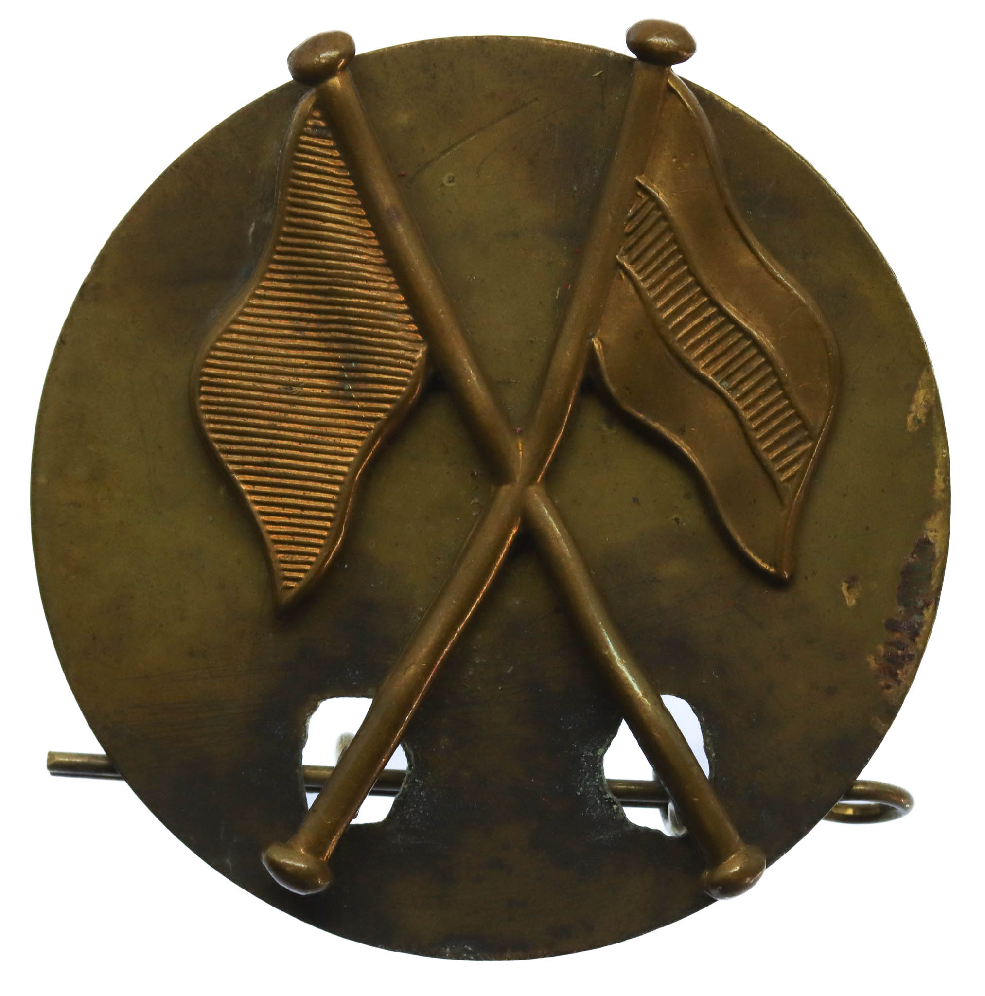 British Army Signallers Brass Arm Badge 