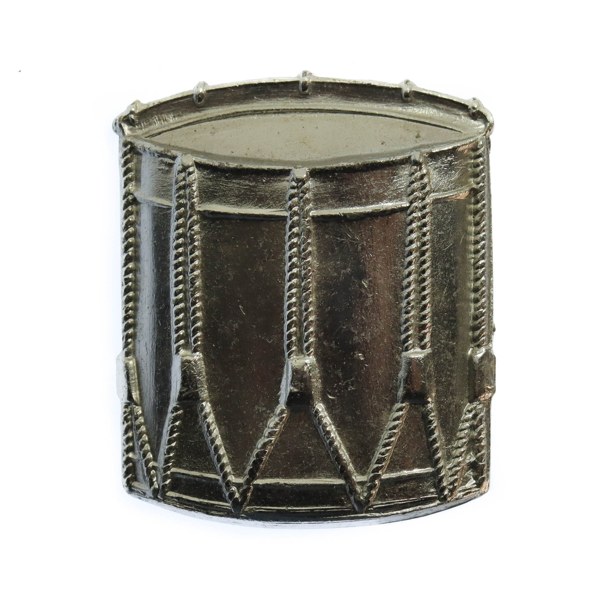 British Army Drummer's Drum Anodised (Staybrite) Arm Badge 