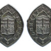 Pair of Bath City Police Collar Badges