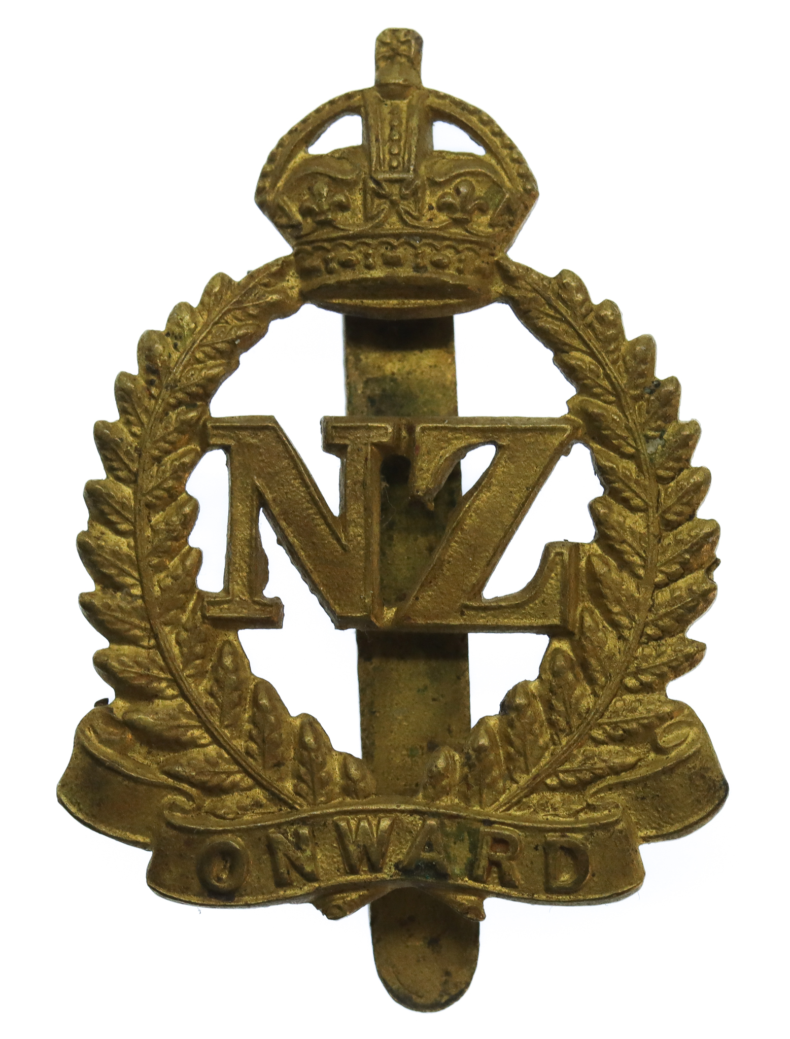 New Zealand Expeditionary Force (N.Z.E.F.) Cap Badge - King's Crown