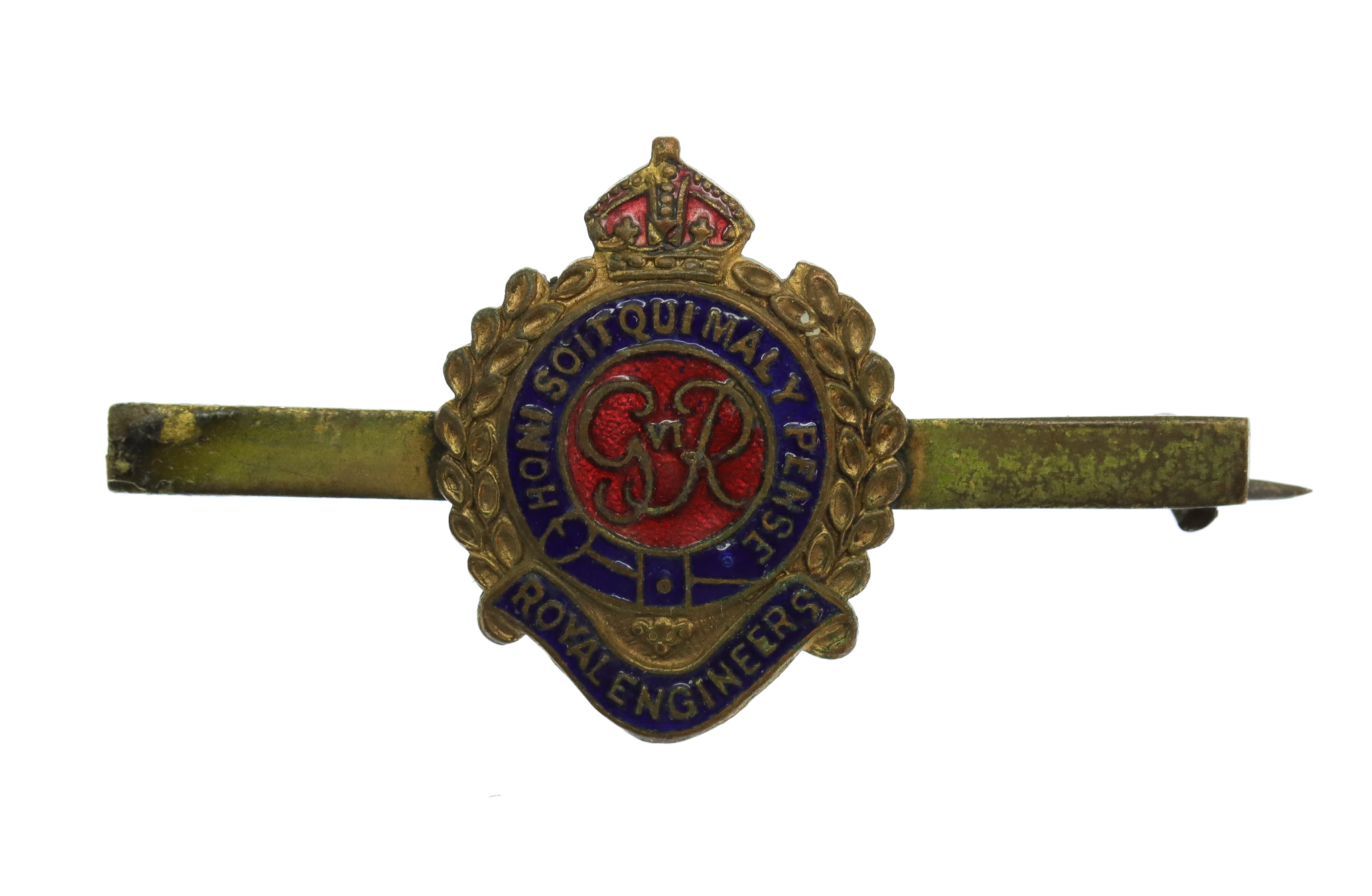 George VI Royal Engineers Enamelled Sweetheart Brooch/Tie Pin