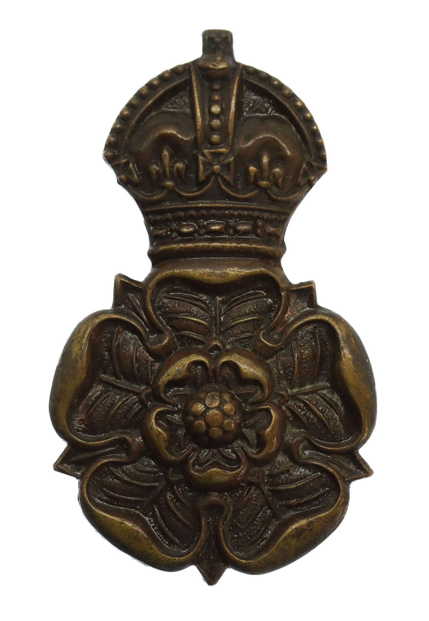 Yorkshire Dragoons Officer's Service Dress Cap Badge - King's Crown