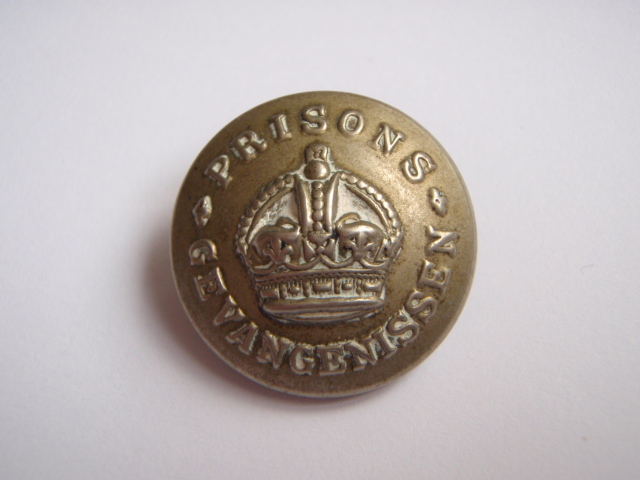South African Prison Service Button - King's Crown