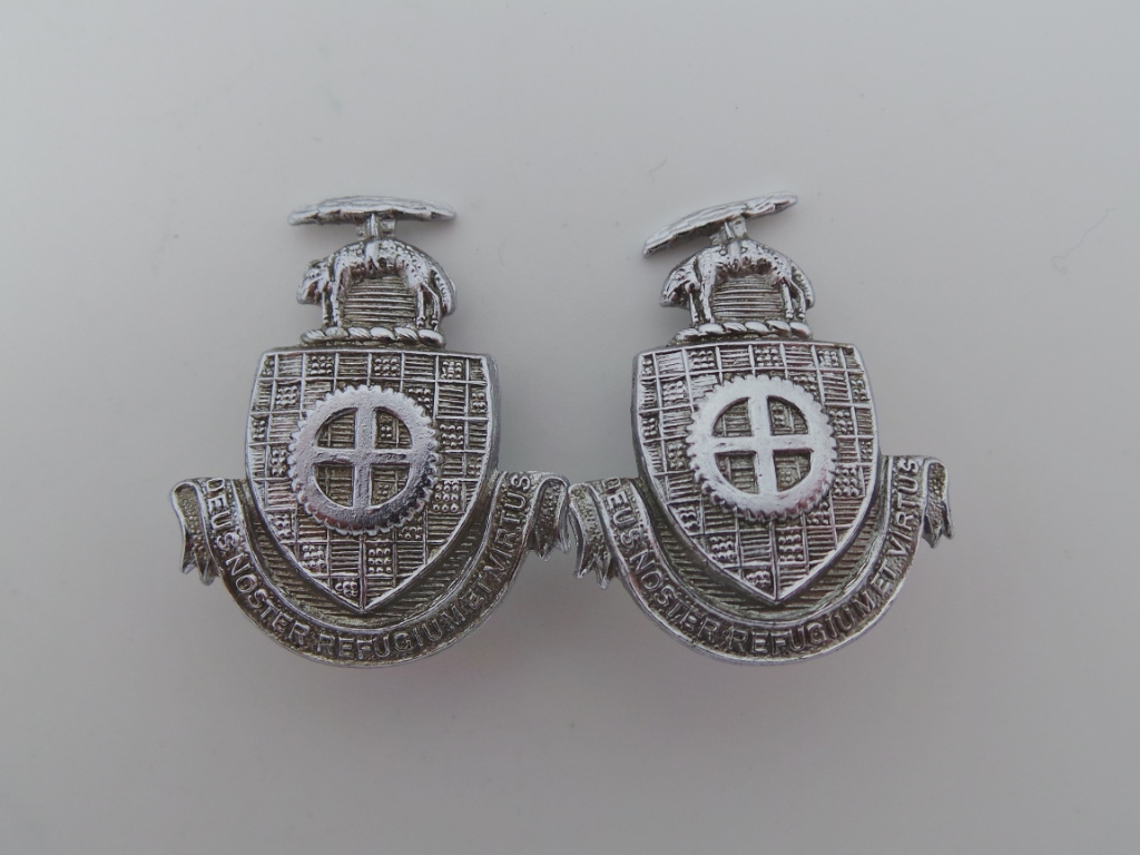 Pair of Dewsbury Borough Police Collar Badges