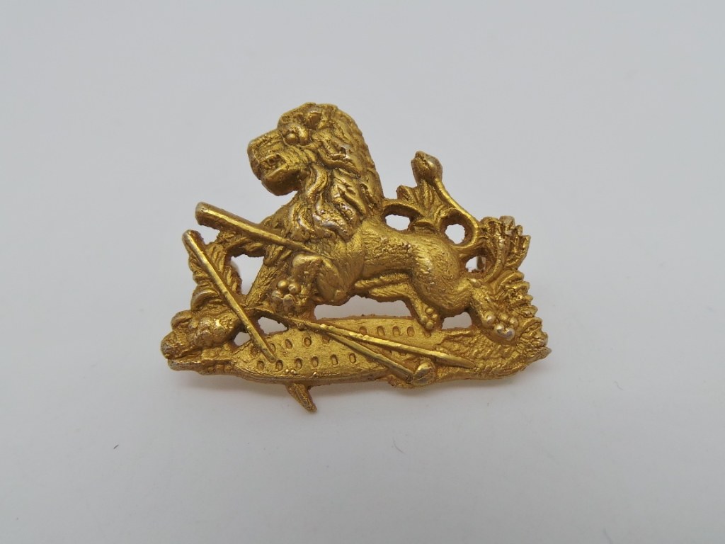 British South Africa Police (B.S.A.P.) Officers Gilt Collar Badge