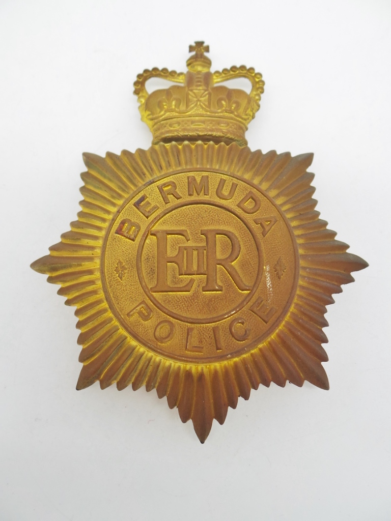 Bermuda Police Helmet Plate - Queen's Crown