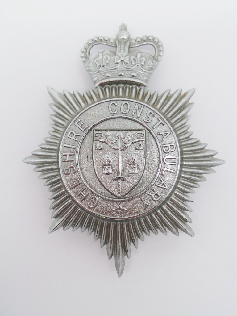 Cheshire Constabulary Helmet Plate - Queen's Crown
