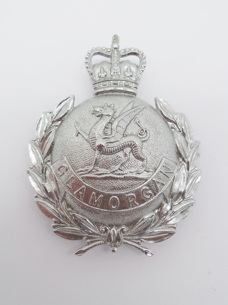 Glamorgan Constabulary Helmet Plate - Queen's Crown