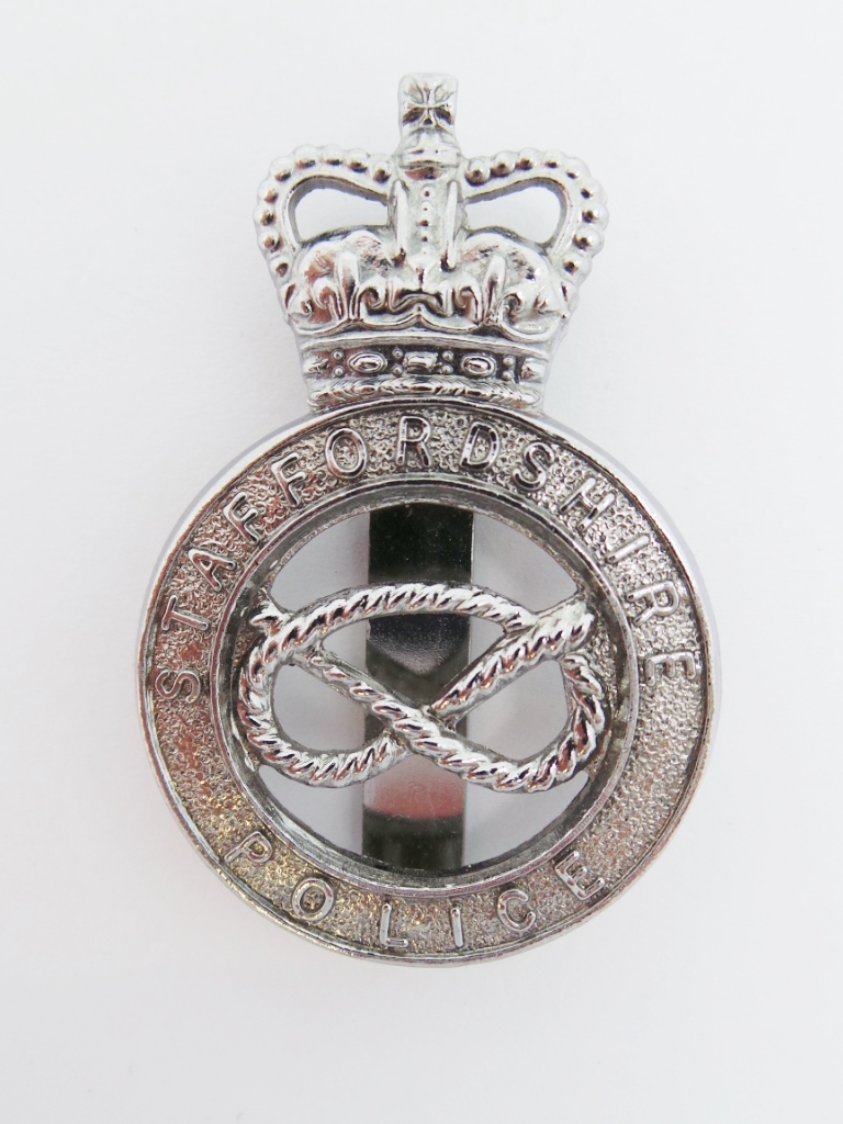 Staffordshire Police Cap Badge - Queen's Crown