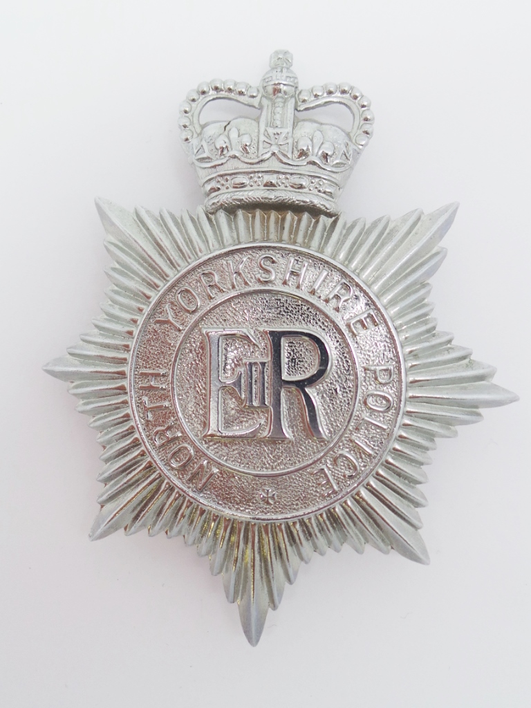 North Yorkshire Police Helmet Plate - Queen's Crown