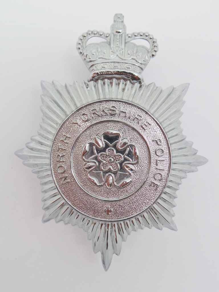 North Yorkshire Police Helmet Plate - Queen's Crown