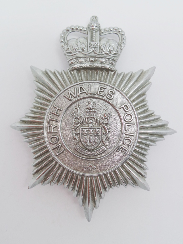 North Wales Police Helmet Plate - Queen's Crown
