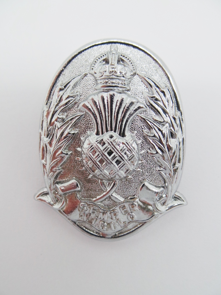 Scottish Police Forces Cap Badge - King's Crown (Chrome)