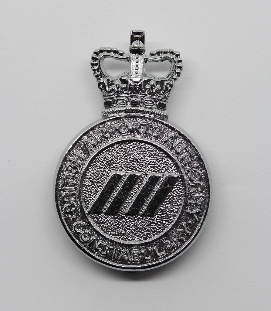 British Airports Authority Constabulary Cap Badge - Queen's Crown