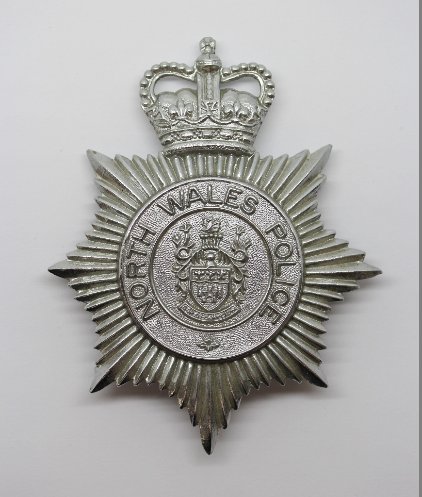 North Wales Police Helmet Plate - Queen's Crown