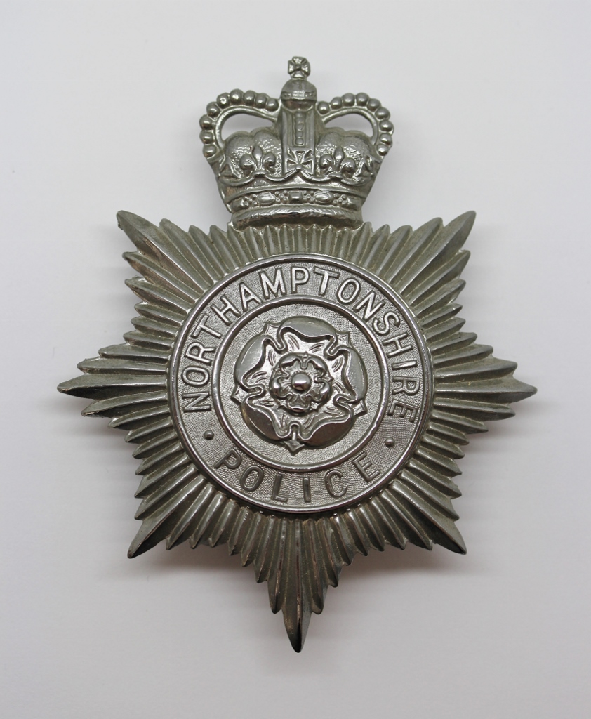 Northamptonshire Police Helmet Plate - Queen's Crown