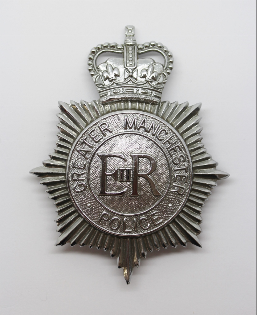 Greater Manchester Police Helmet Plate - Queen's Crown