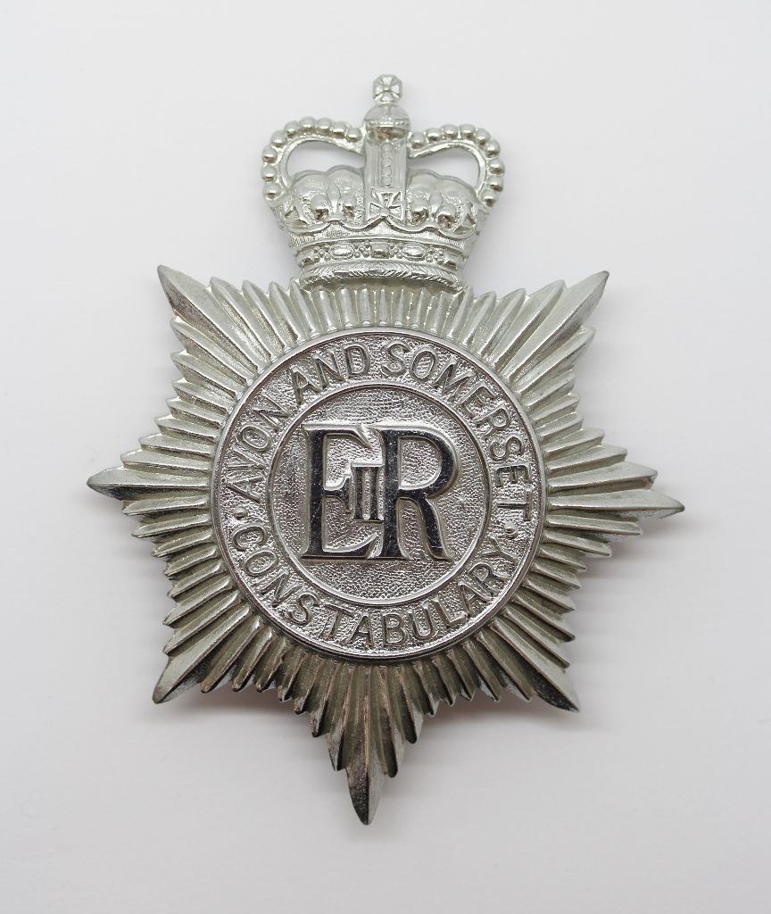 Avon and Somerset Constabulary Helmet Plate - Queen's Crown