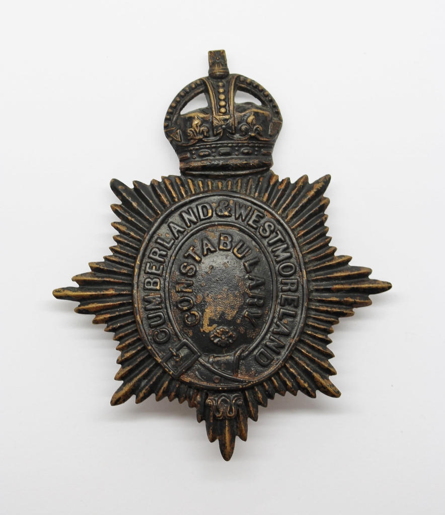 Cumberland & Westmoreland Constabulary Helmet Plate - King's Crown