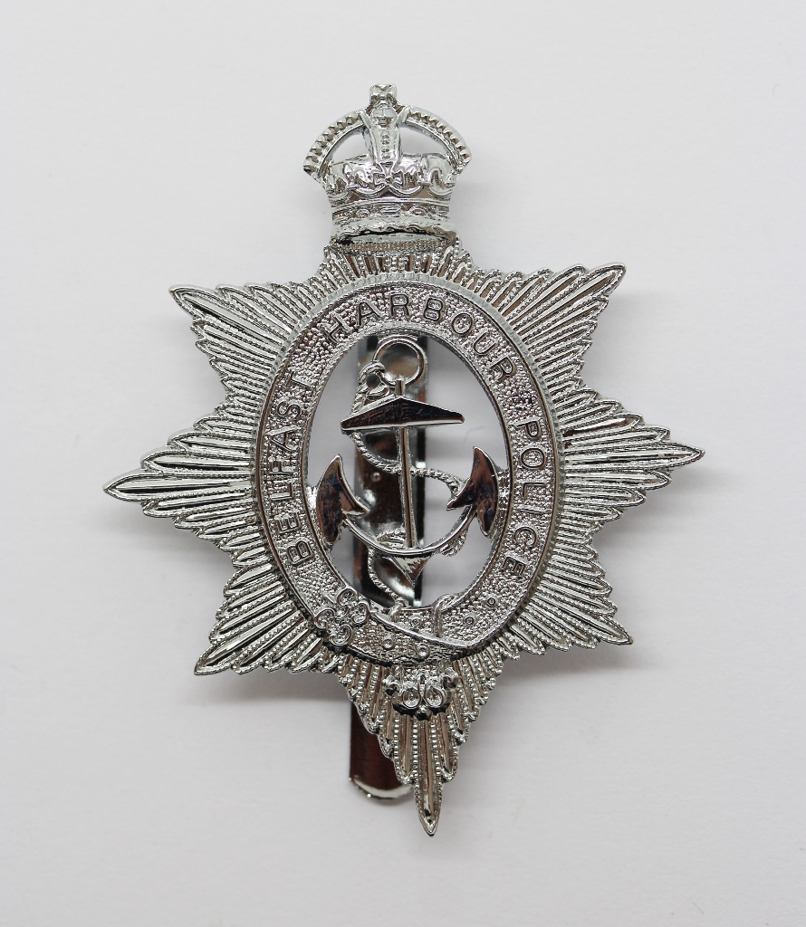 Belfast Harbour Police Cap Badge - King's Crown