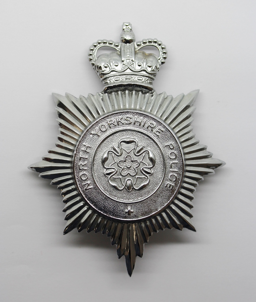 North Yorkshire Police Helmet Plate - Queens Crown