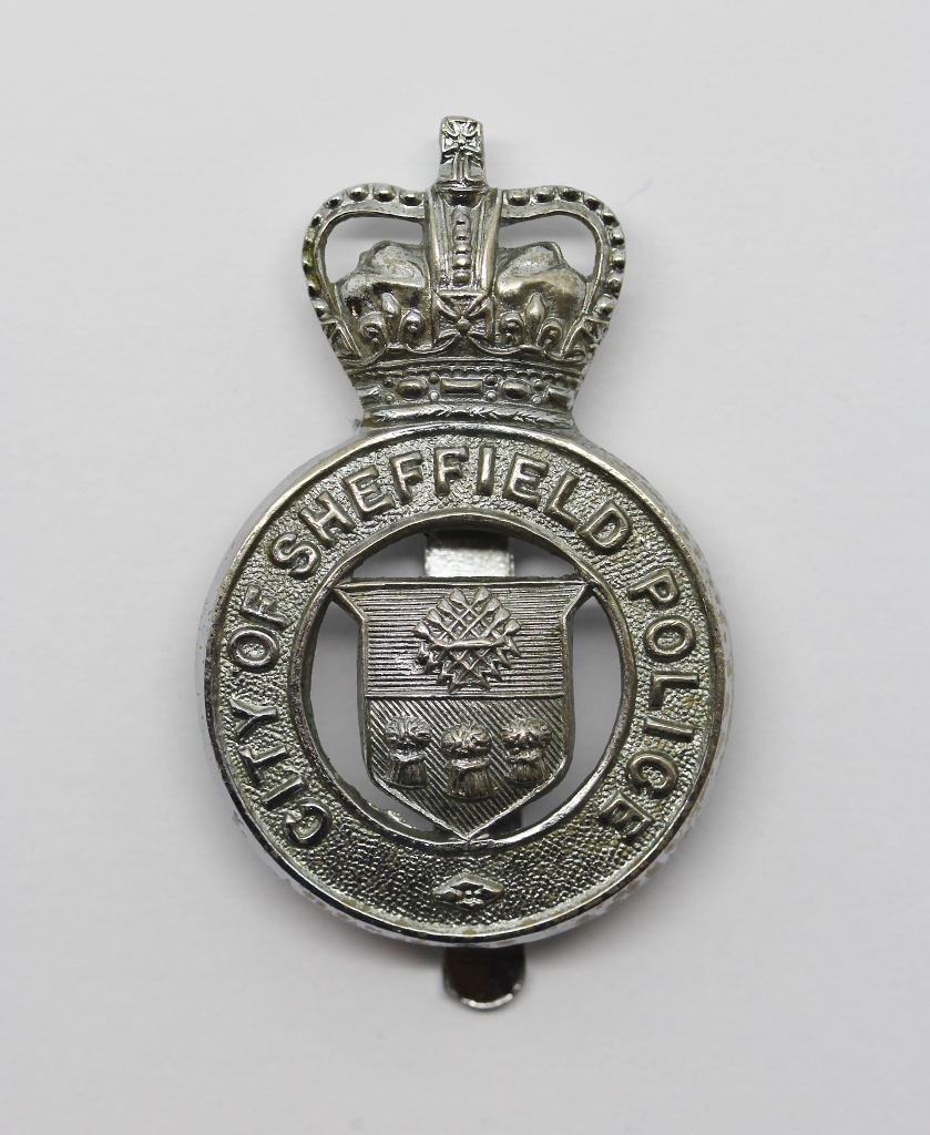 City of Sheffield Police Cap Badge - Queen's Crown
