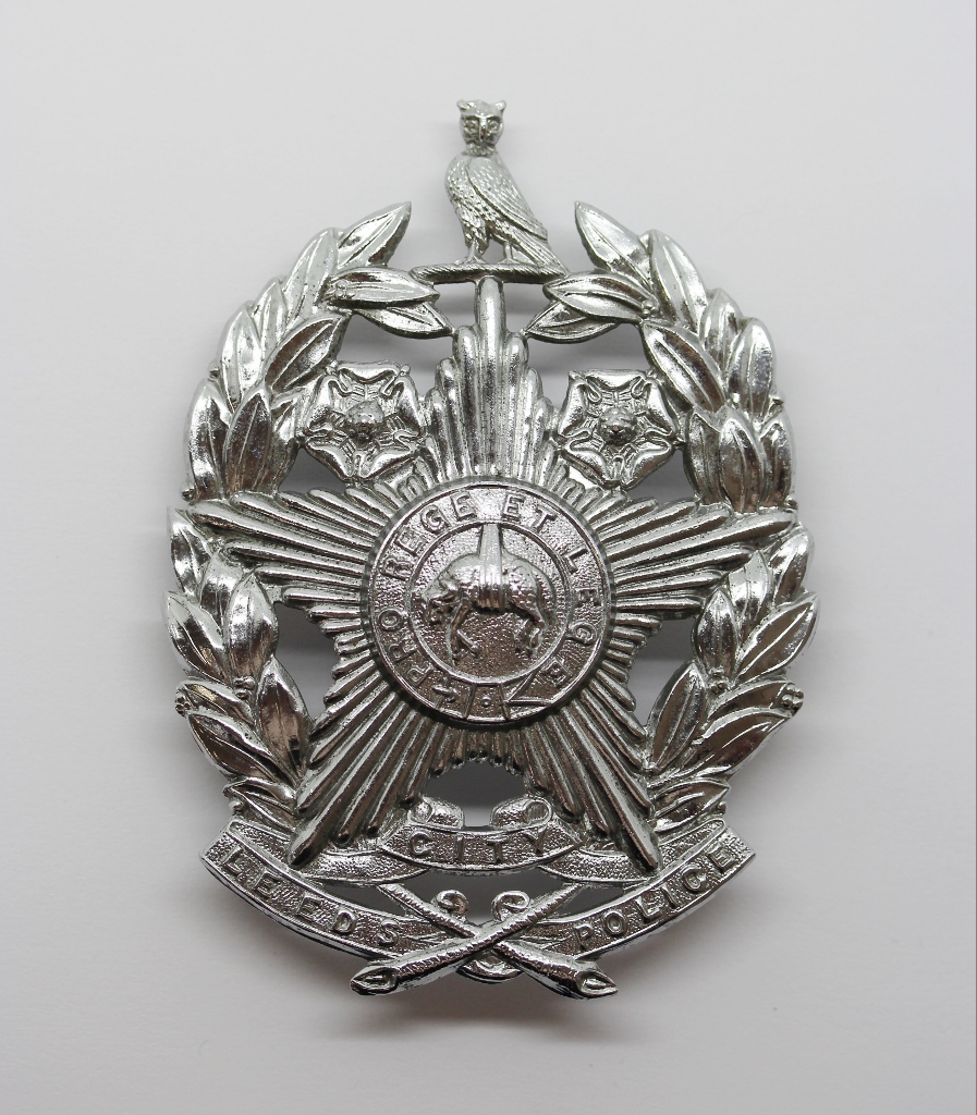 Leeds City Police Helmet Plate (Chrome)