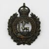 Berkshire Constabulary Black Wreath Helmet Plate - King's Crown