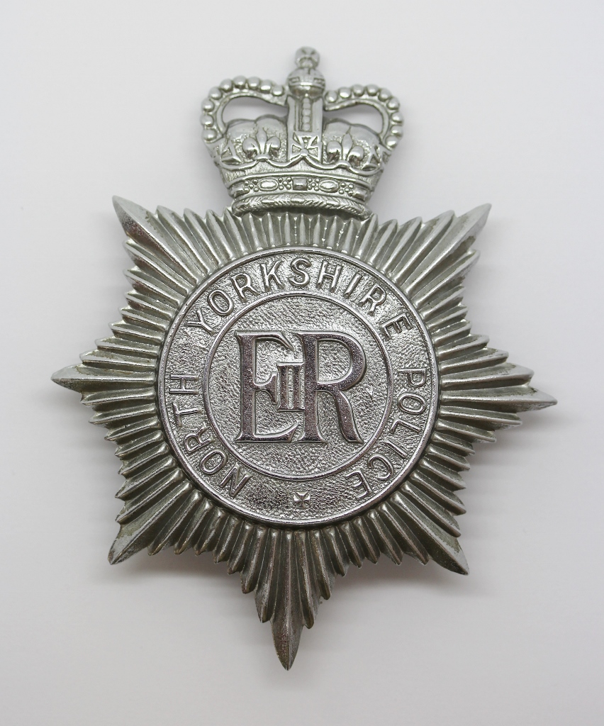 North Yorkshire Police Helmet Plate - Queen's Crown