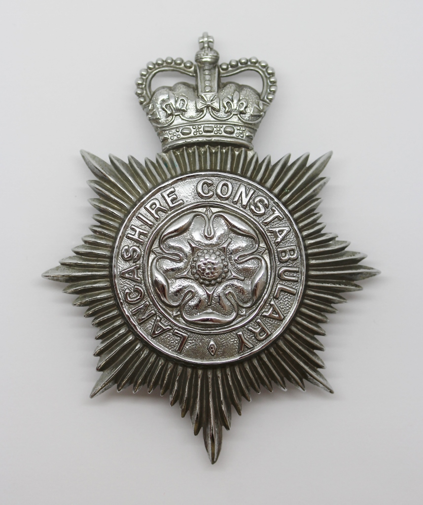 Lancashire Constabulary Helmet Plate - Queen's Crown